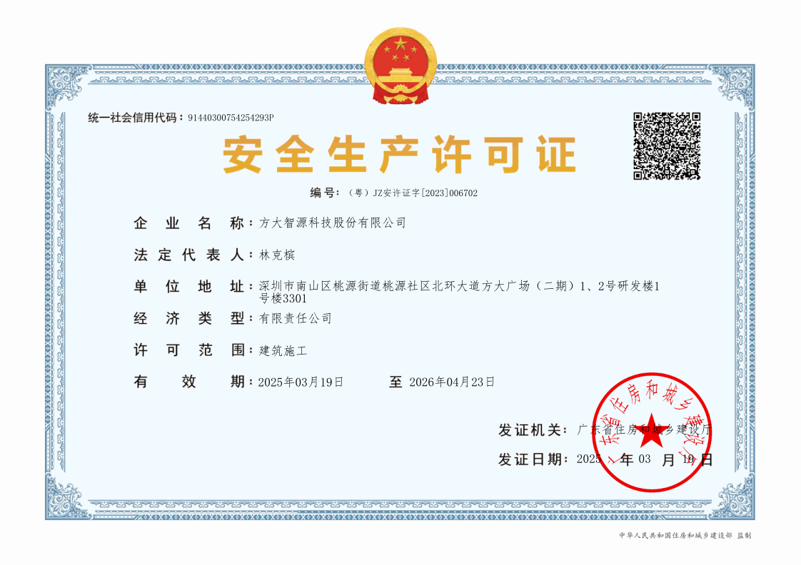 Work Safety License of Construction Enterprise